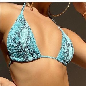 Micro Snake print bikini top